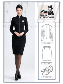 黑色經(jīng)典：交通乘務(wù)員的魅力制服