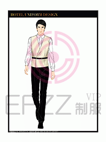 酒店西餐服務員制服設計圖853