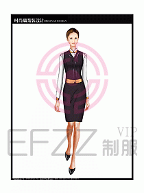 女職業(yè)裝襯衫馬夾設(shè)計(jì)圖275