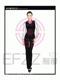 女職業(yè)裝襯衫馬夾設計圖312