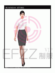 空姐職業(yè)服裝設計效果圖457