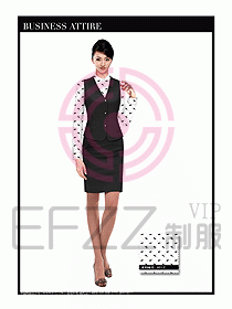 女職業(yè)裝時尚馬夾設(shè)計320
