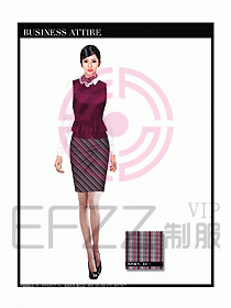 空姐職業服裝設計效果圖466