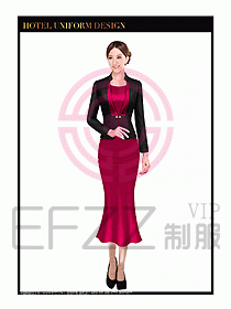 酒店西餐廳咨客制服設(shè)計圖368