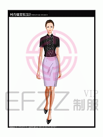 女職業(yè)裝短袖襯衫設計圖199