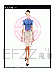 女職業裝短袖襯衫設計圖202