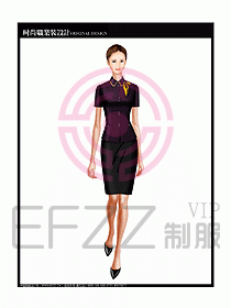 女職業裝短袖襯衫設計圖209