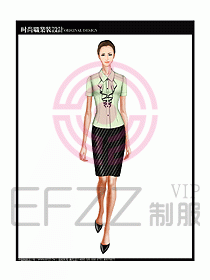 女職業裝短袖襯衫設計圖211