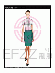 女職業裝短袖襯衫設計圖220