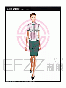 女職業裝短袖襯衫設計圖224