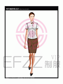 女職業(yè)裝短袖襯衫設計圖223