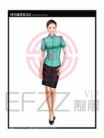 女職業(yè)裝短袖襯衫設計圖240