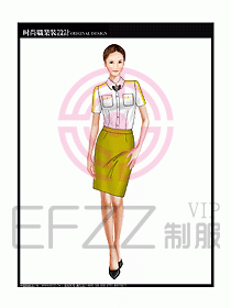 女職業(yè)裝短袖襯衫設(shè)計圖243