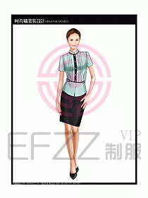 女職業(yè)裝短袖襯衫設計圖251