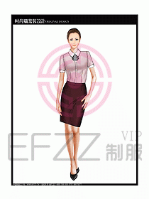 女職業(yè)裝短袖襯衫設(shè)計圖249