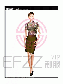 女職業(yè)裝短袖襯衫設(shè)計圖257