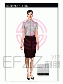 女職業裝短袖襯衫設計圖264
