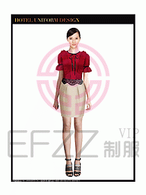 女職業裝短袖襯衫設計圖262