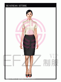 女職業裝短袖襯衫設計圖296