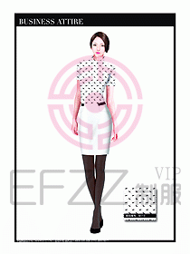 女職業裝短袖襯衫設計圖344