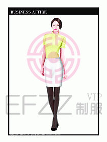 女職業(yè)裝短袖襯衫設(shè)計(jì)圖346