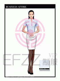 女職業裝短袖襯衫設計圖354