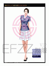 餐飲服務(wù)員茶藝師制服設(shè)計1449