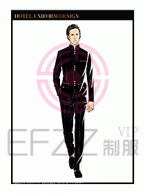酒店門童保安行李生制服設計939