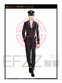 酒店門童保安行李生制服設計978