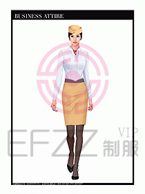 職業(yè)空姐制服設計圖632