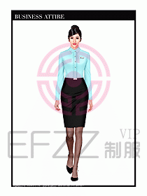 職業裝空姐服制服設計圖747