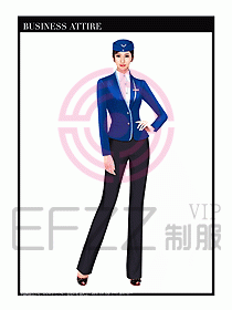 職業(yè)裝空姐服制服設計圖755