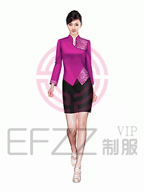 酒店中餐服務員制服設計圖978