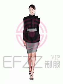 女職業(yè)裝長袖襯衫設計圖134