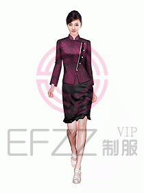 中餐服務員服裝設計效果圖1037
