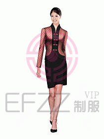 中餐服務員服裝設計效果圖1048