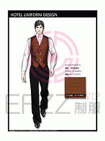 中餐服務(wù)員制服設(shè)計效果圖1137