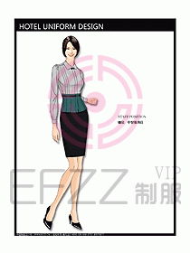 中餐服務(wù)員制服設(shè)計(jì)效果圖1148