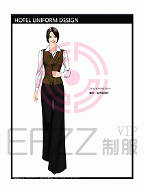 酒店中餐服務(wù)員制服設(shè)計圖1186