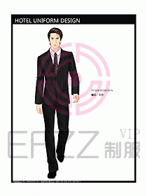 前臺服務生制服設計效果圖492