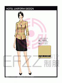 酒店中餐服務(wù)員制服設(shè)計(jì)圖1210