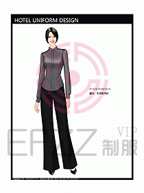 酒店中餐服務(wù)員制服設(shè)計圖1224