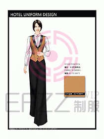 酒店中餐服務(wù)員制服設(shè)計(jì)圖1234