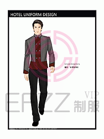 酒店中餐服務(wù)員制服設(shè)計圖1249
