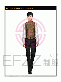 酒店中餐服務(wù)員制服設(shè)計圖1287