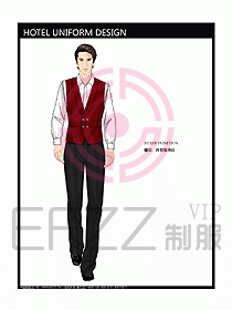 酒店西餐服務(wù)生制服設(shè)計(jì)圖775