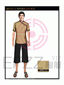 桑拿spa按摩技師制服設計圖793